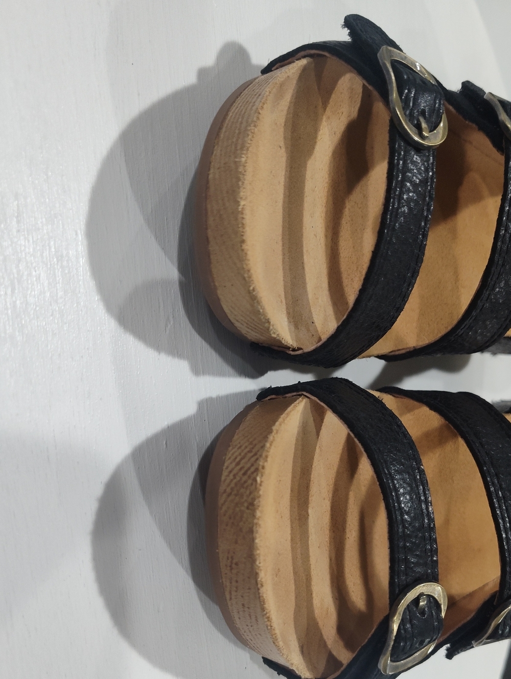 Dansko Tarin Black Leather Triple-Buckle Slide Wedge Sandals Size 38 - Picture 4 of 11